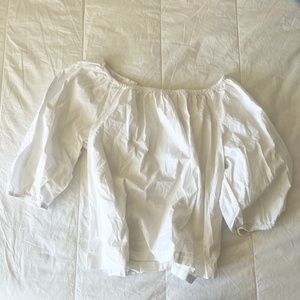 White Puffy Sleeve Top